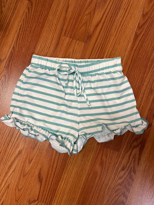 GG Stripe Ruffle Hem Shorts