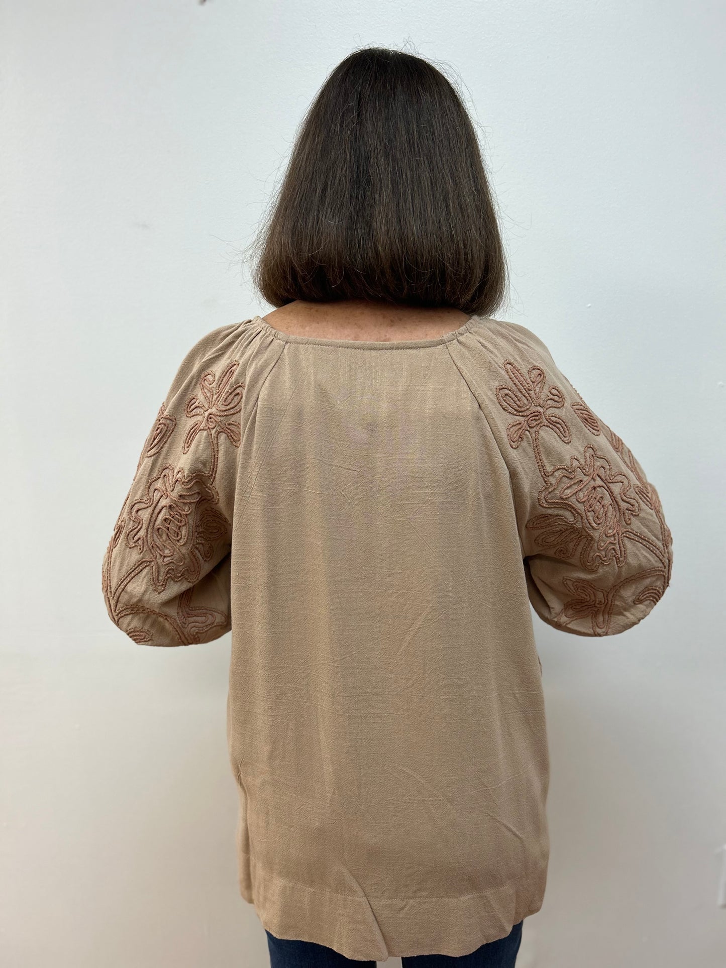 Bubble Sleeve Blouse by Umgee