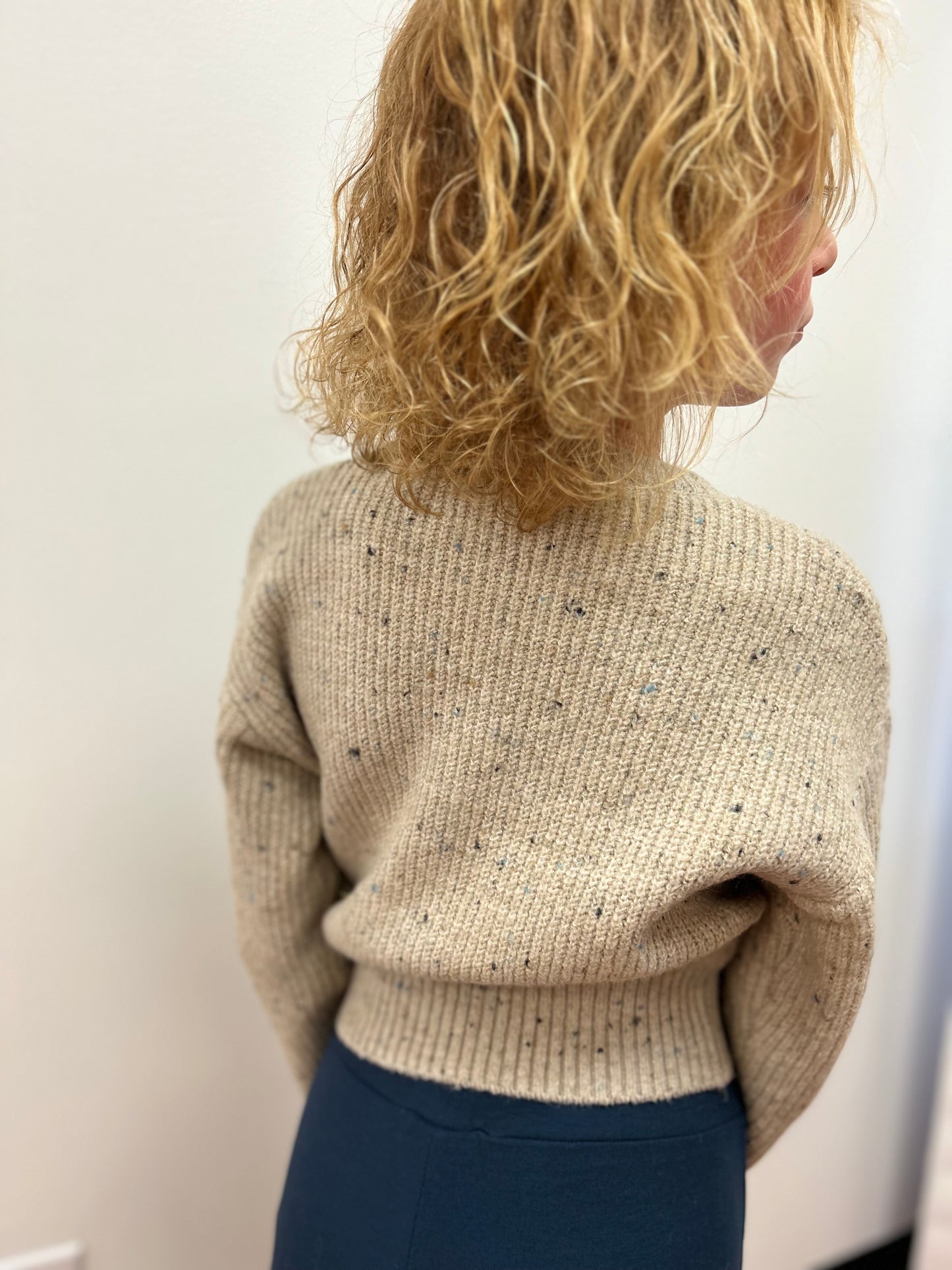 Mayoral Girls Fisherman’s Knit Speckled Sweater