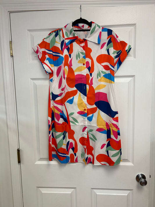 Abstract Print Dress