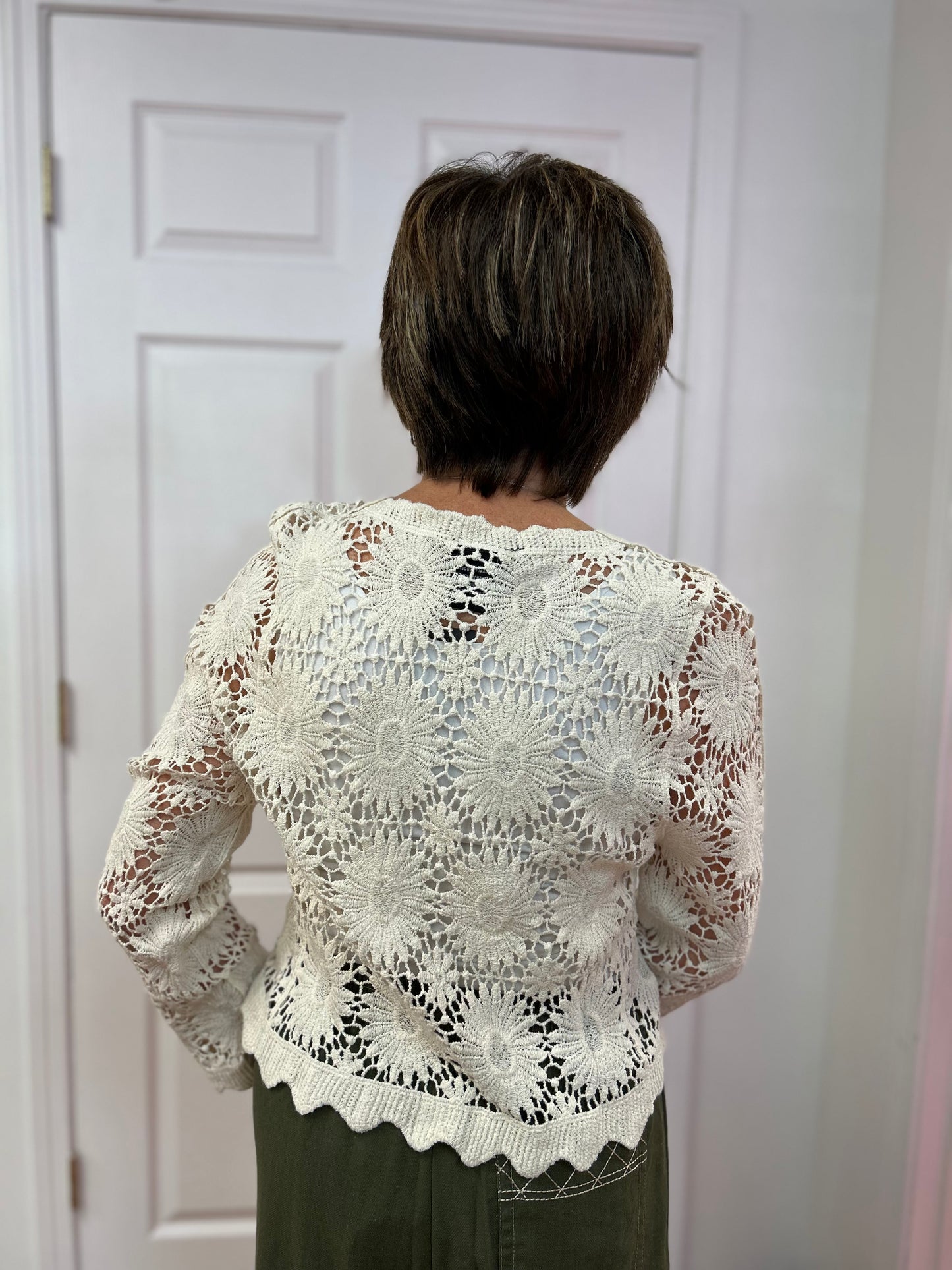 Flower Crochet Cardigan