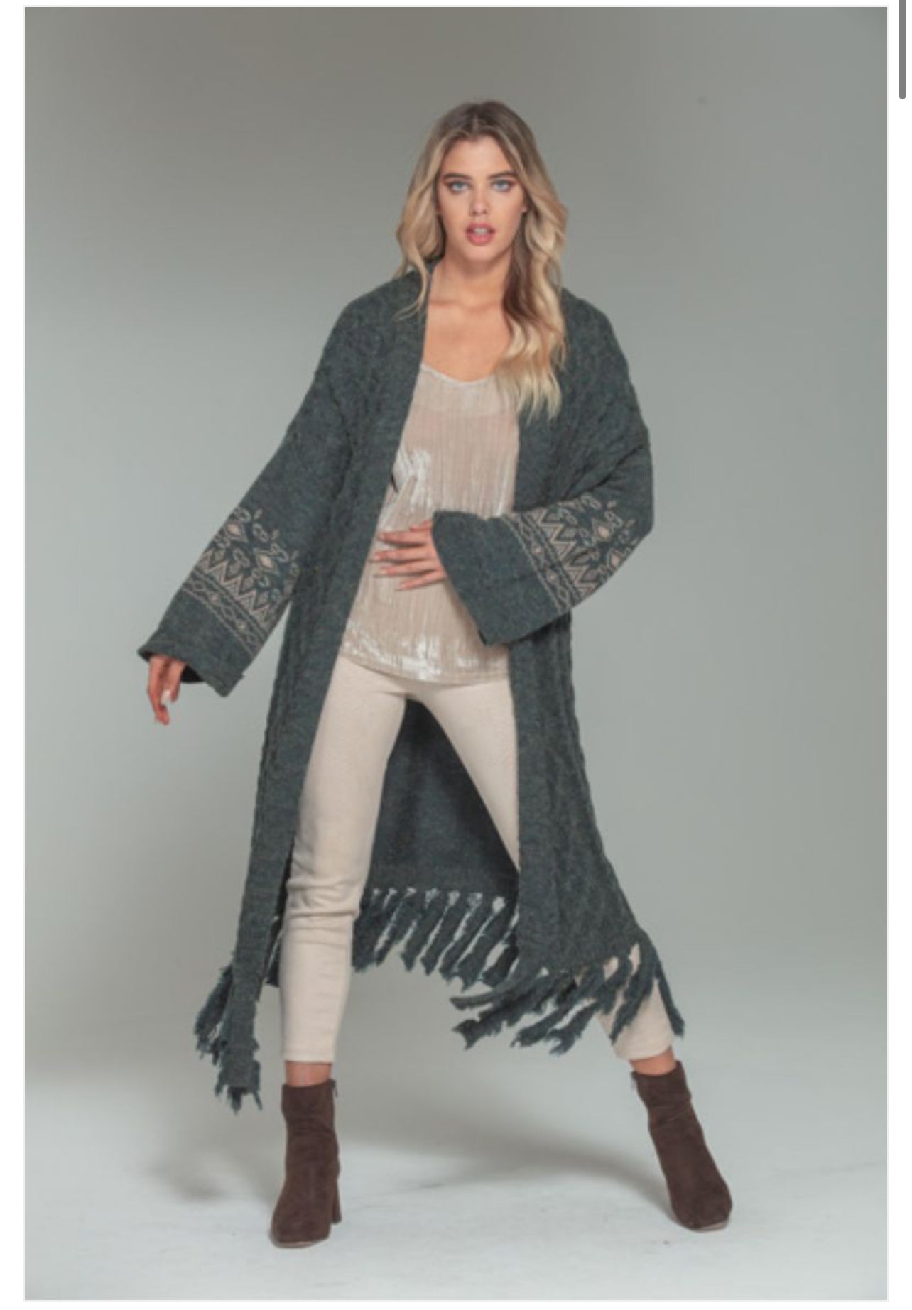 Fringed Duster Cardigan