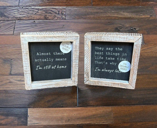 A&C Double Sided Frame Sign (Gina B’s)