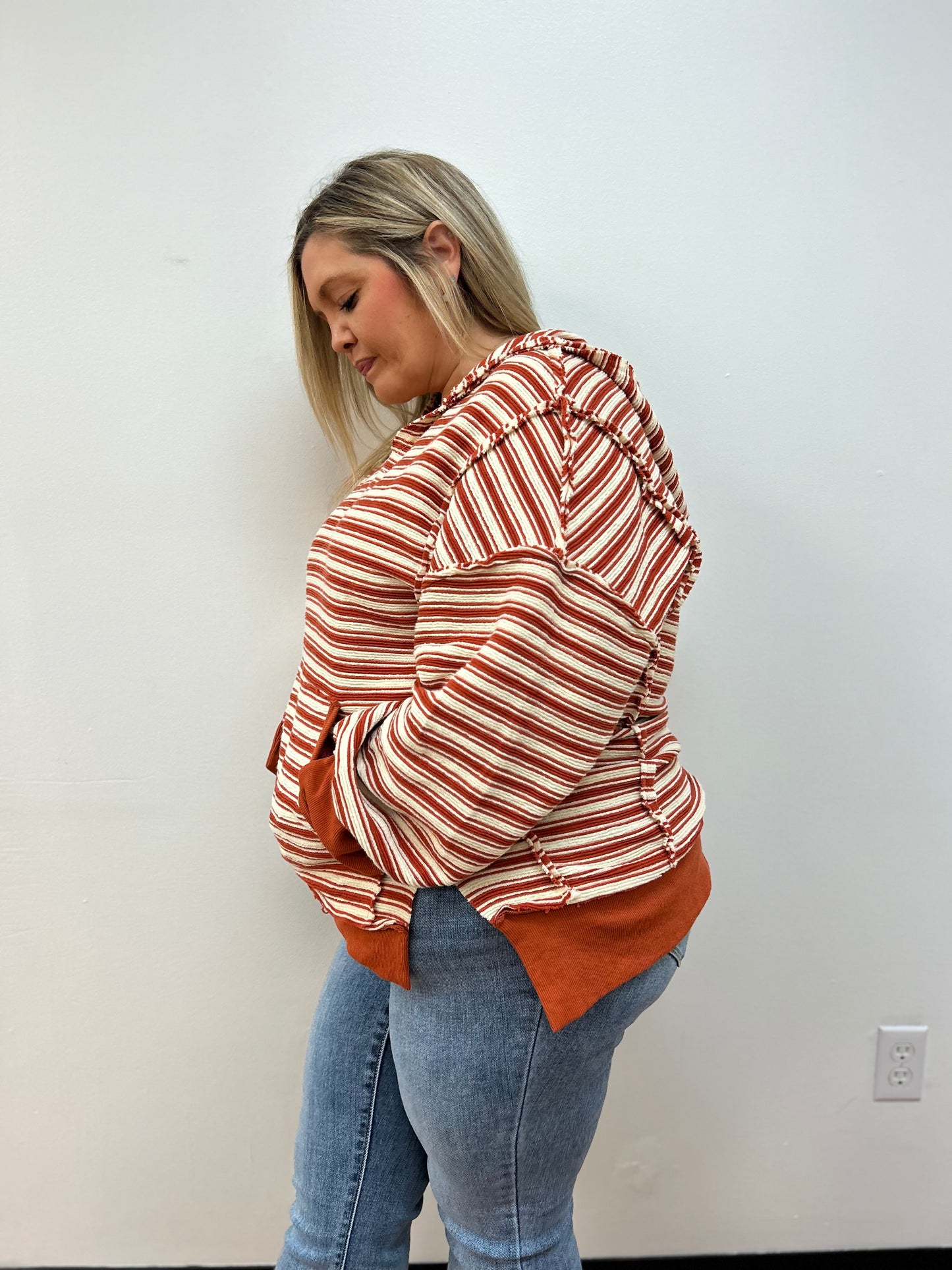 Lucky Stripes Hooded Pullover