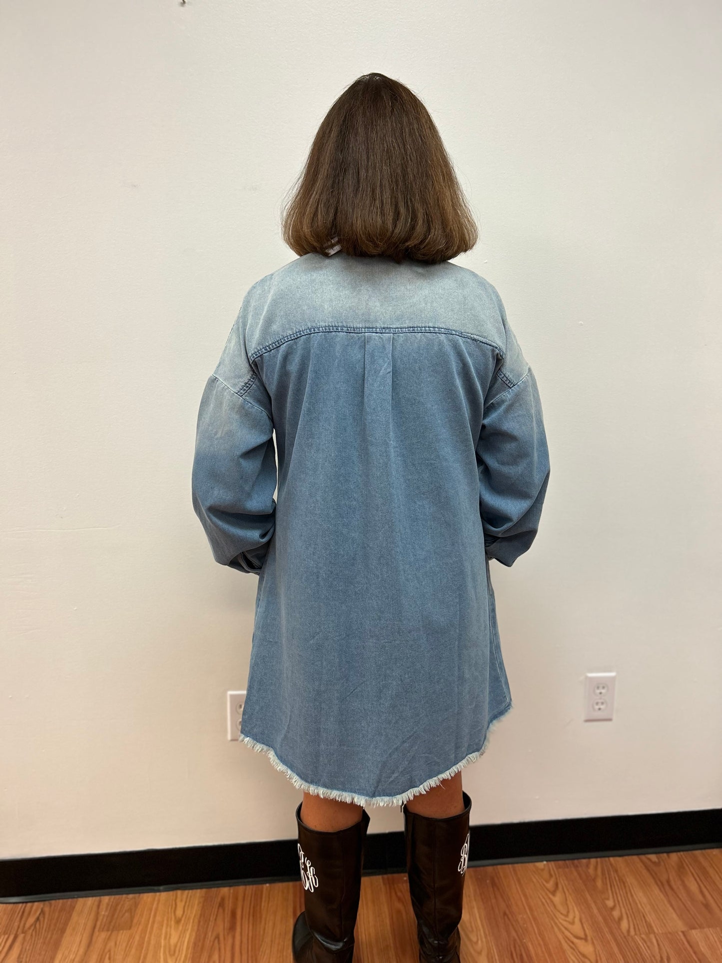 Risen Denim Shirt Dress