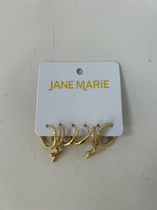 JM-Tubular Gold Huggie Earrings