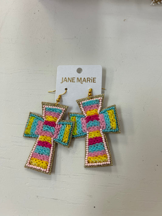 JM- Cross Earrings