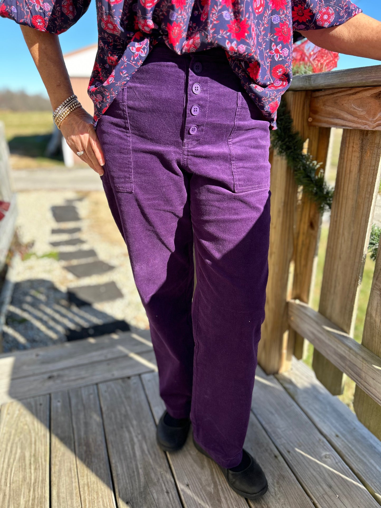 High Waist Corduroy Pant