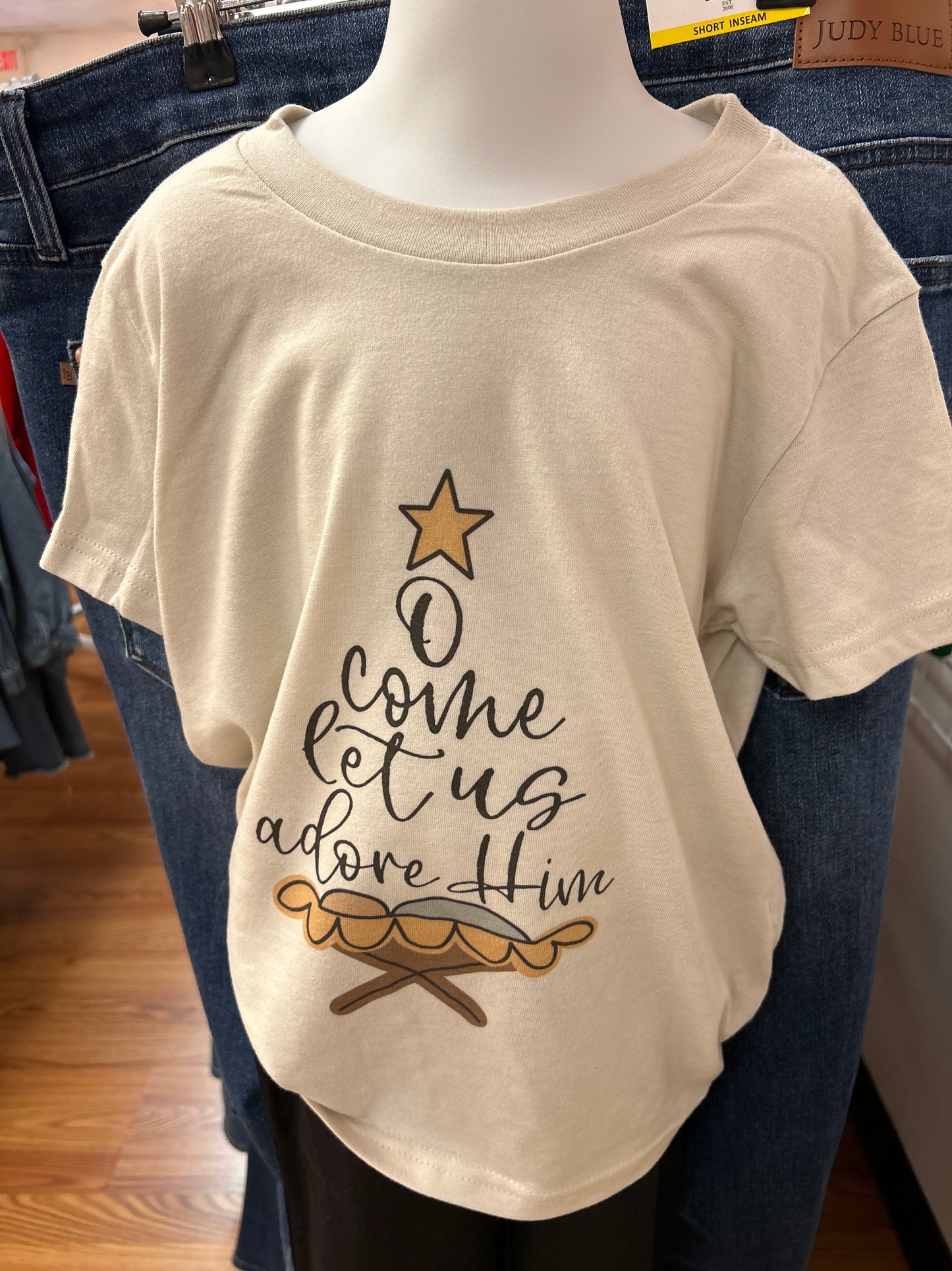 Girls Adore Him Nativity Tee