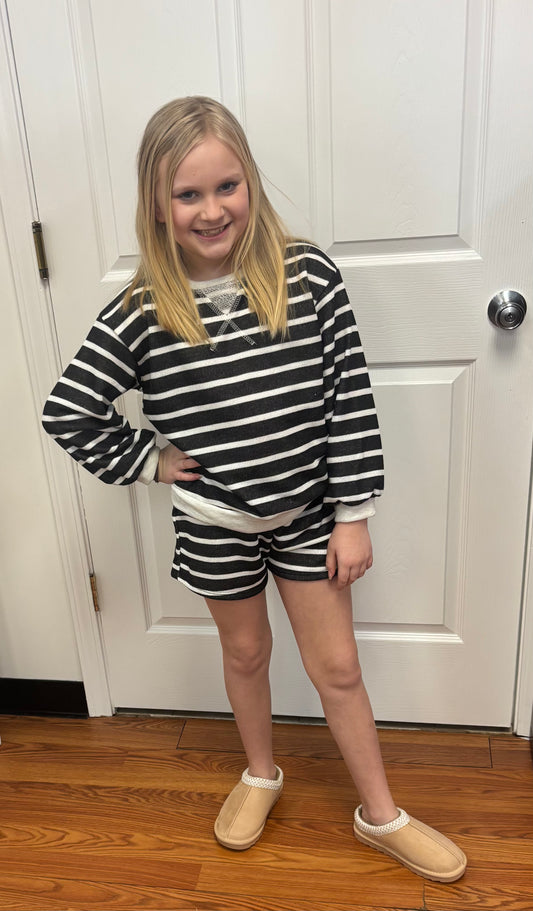 GG Girls Stripe French Terry Sweatshirt