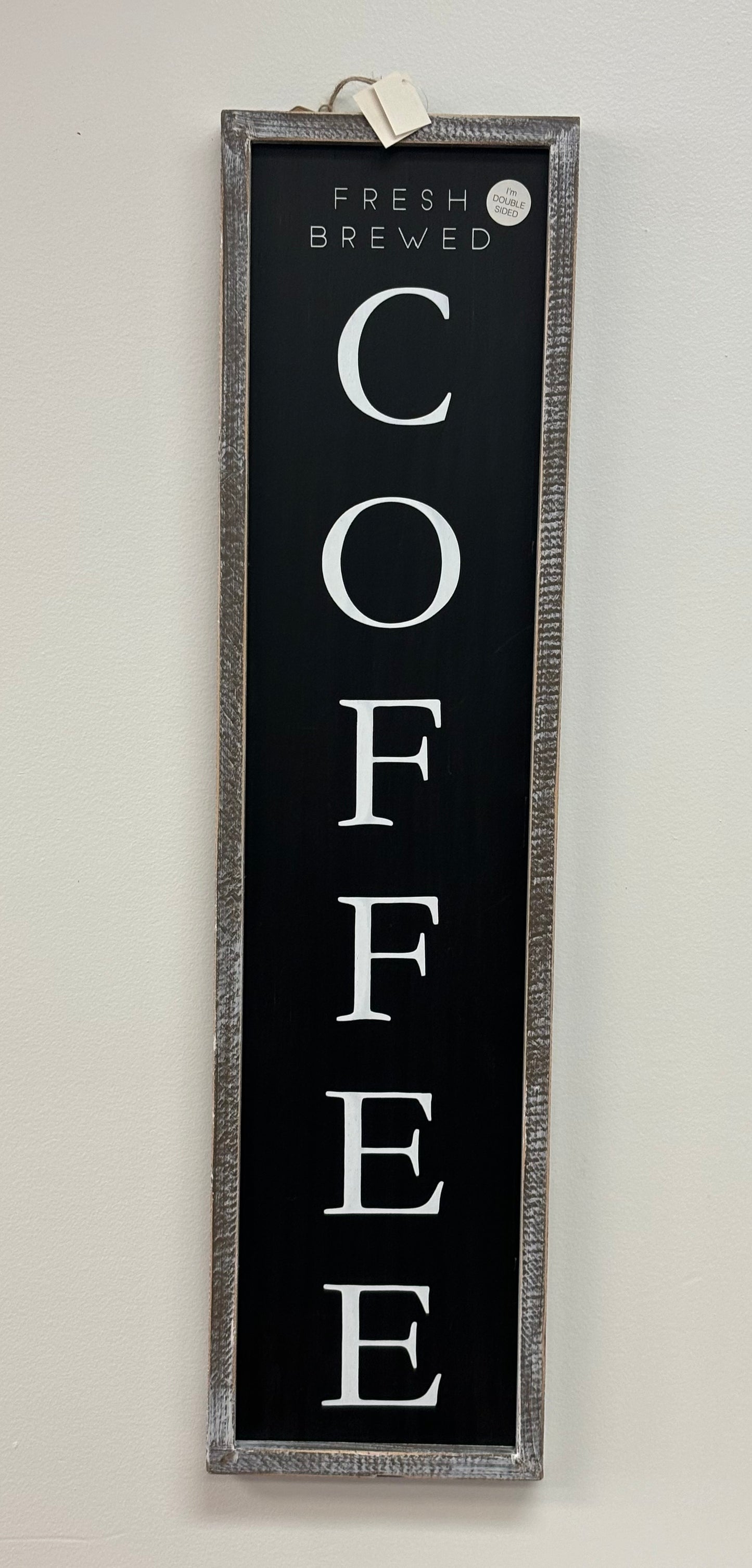 A&C-Wood Framed Reverse Coffee Sign