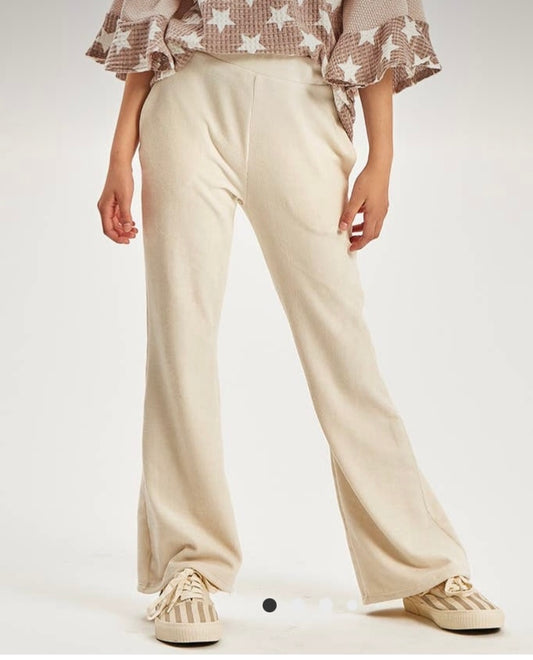 GG - Girls Off White Corduroy Flair Pants