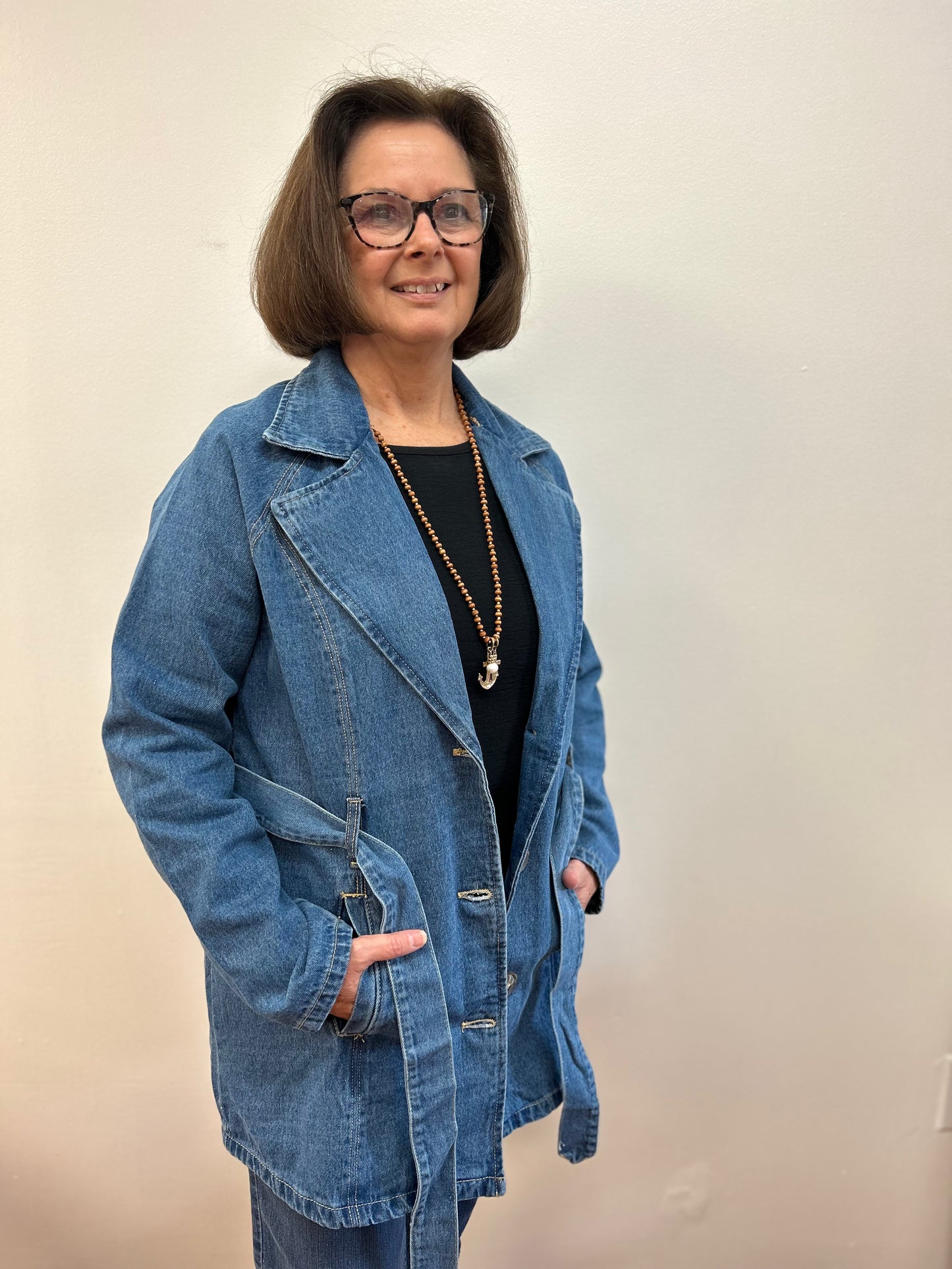 Baccini Denim Trenchcoat