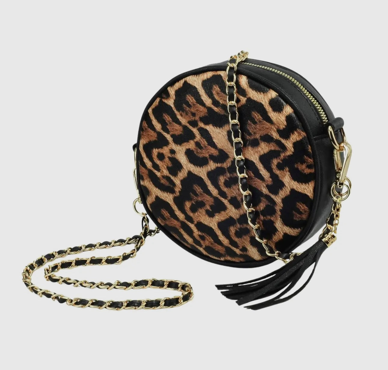 MB - Animal Print Mini Round Crossbody