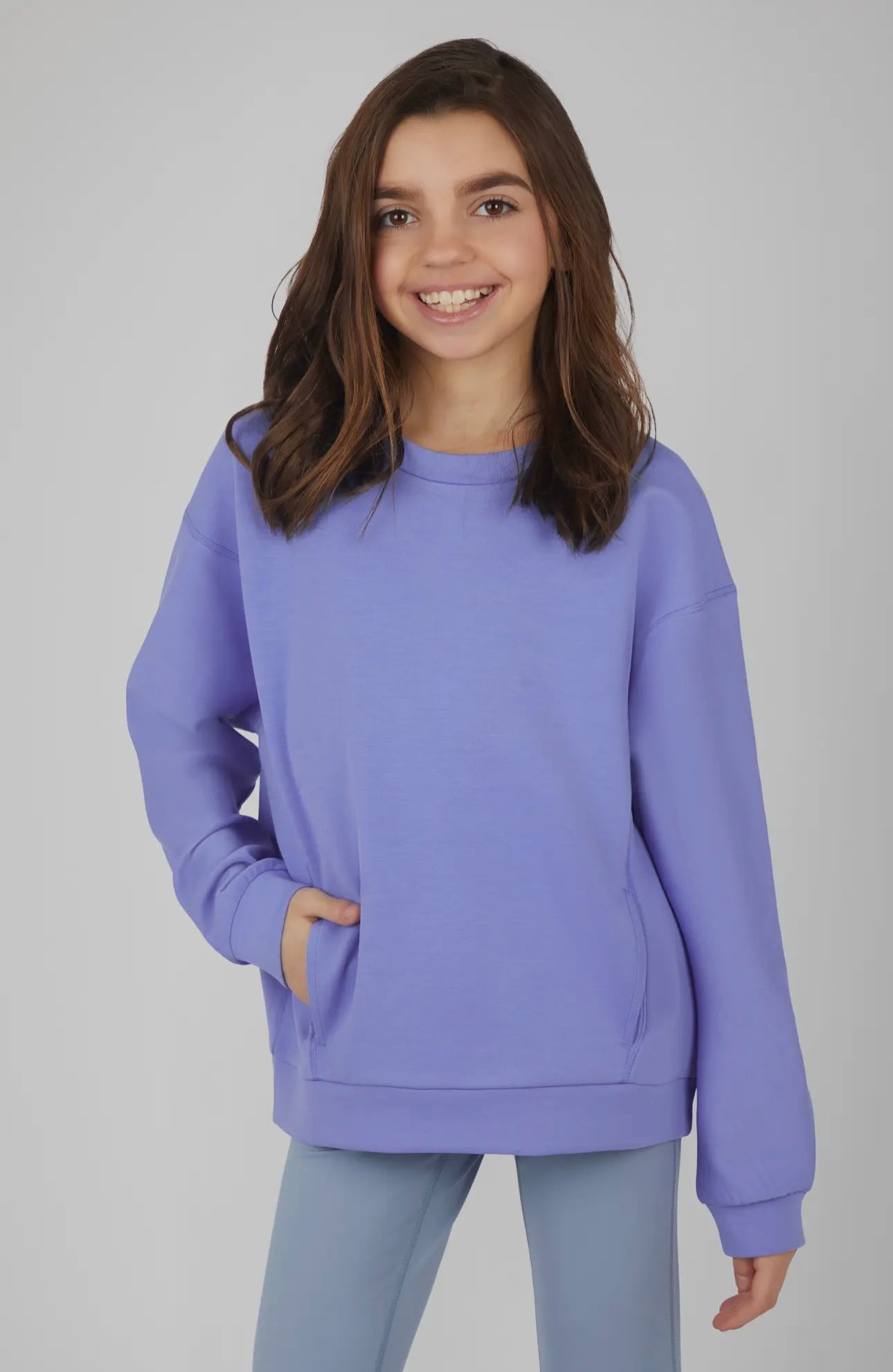 90D Girls Oversized Scuba Sweatshirt