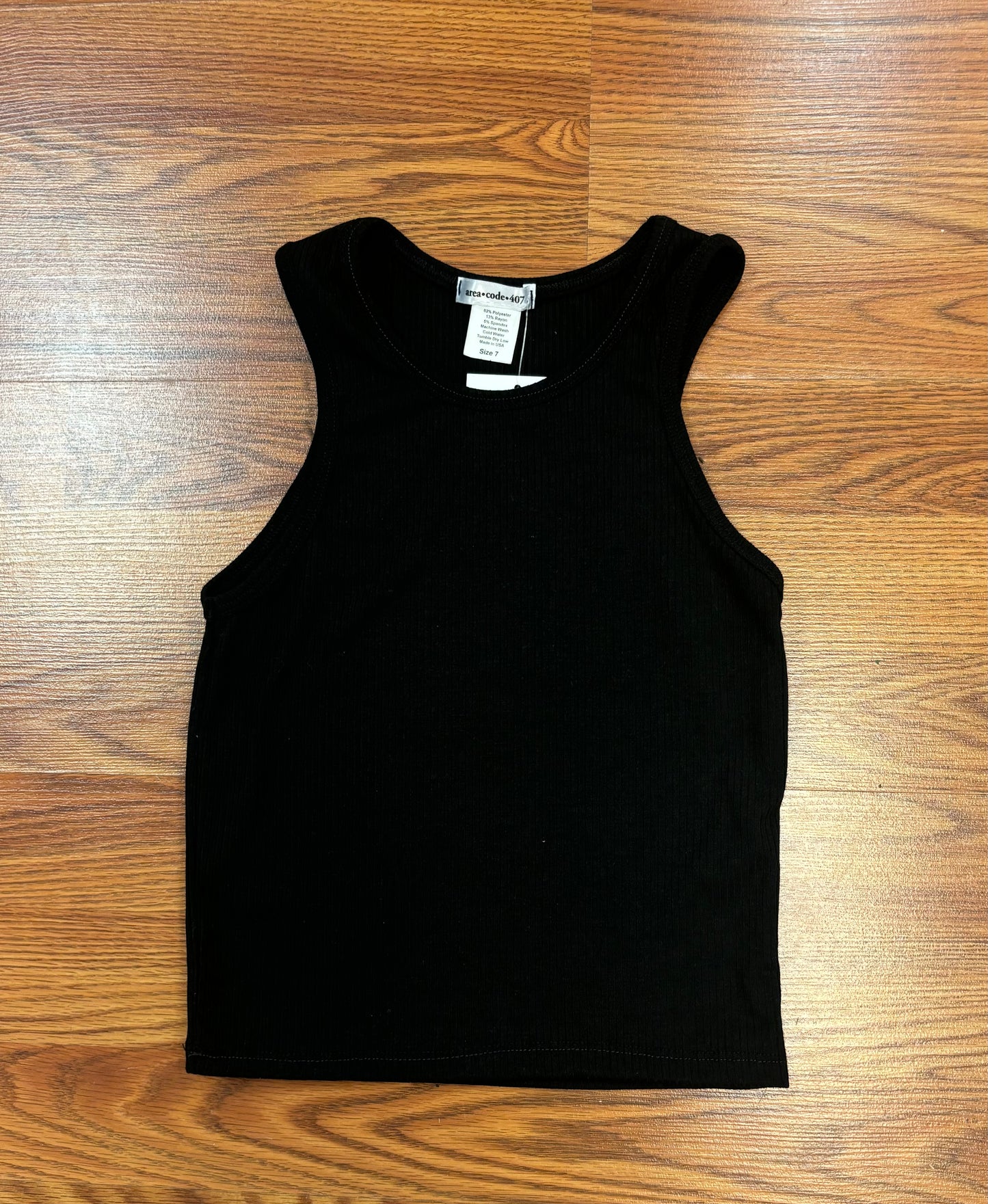 AC407 - Girls Rib Knit Workout Tank