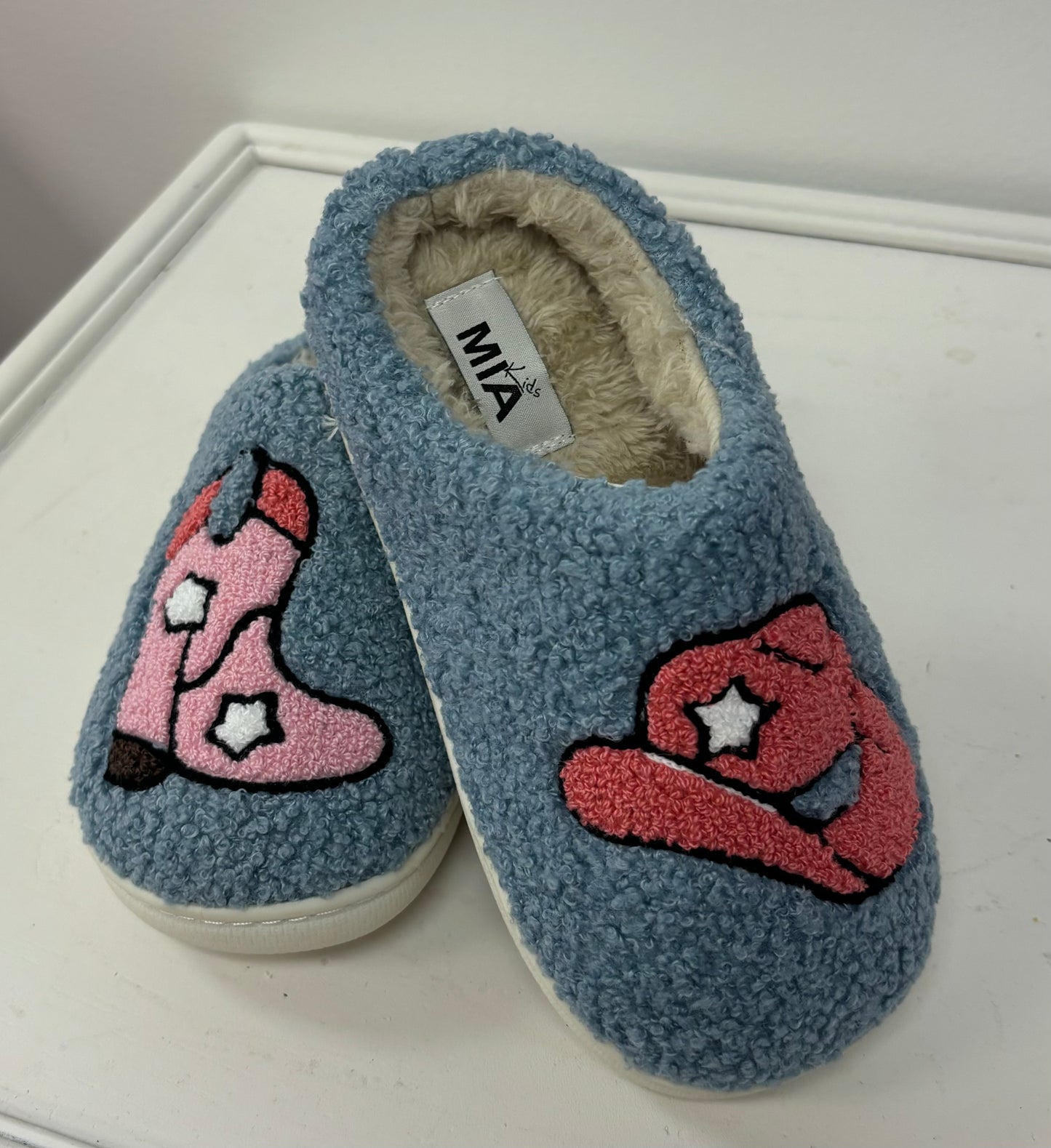 Mia Chenille Cowgirl Slipper Shoes