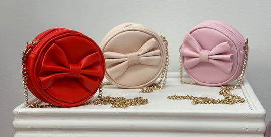 MLK Girls Bow Trim Purses