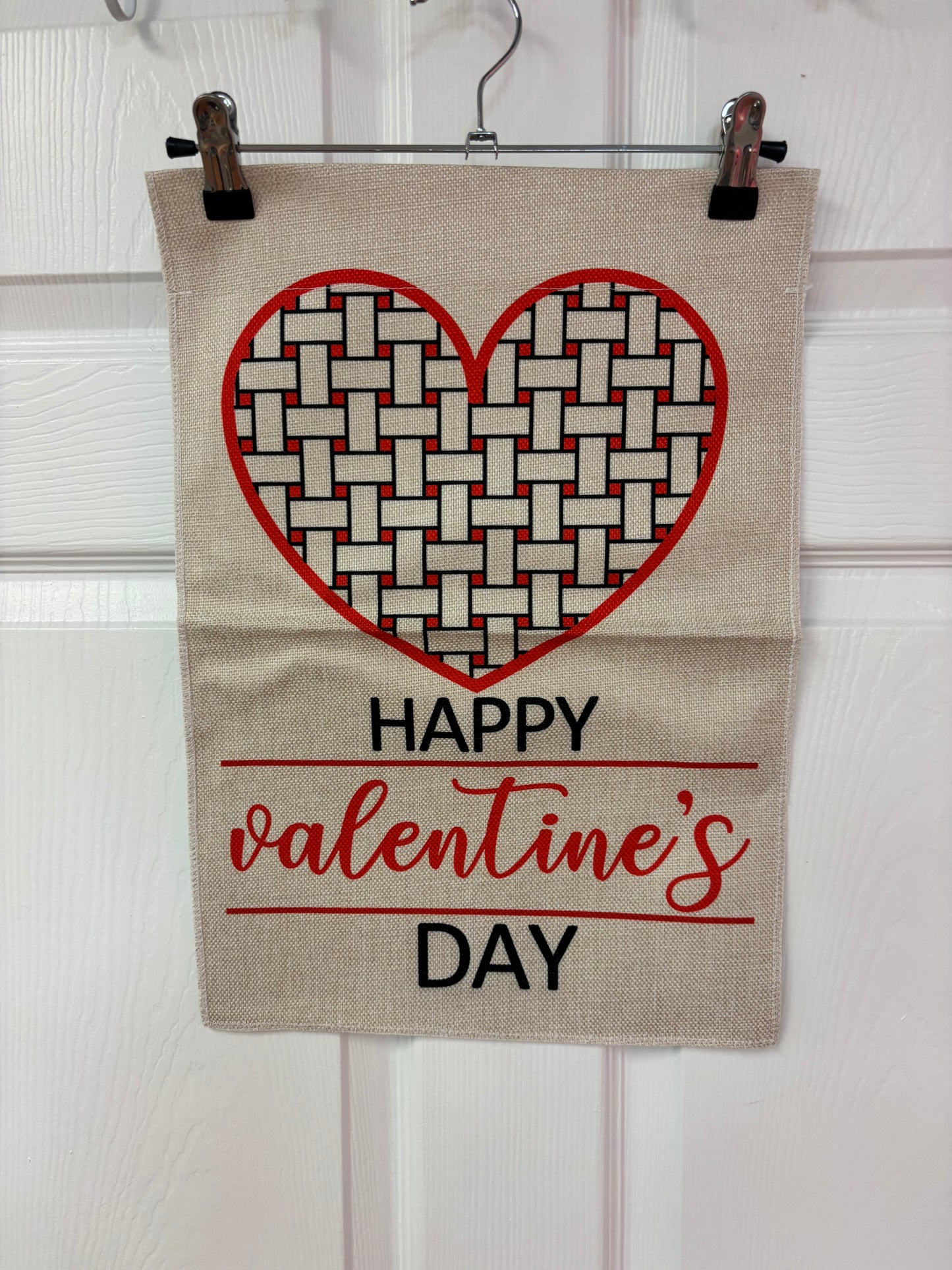 Burlap Valentine Garden Flags