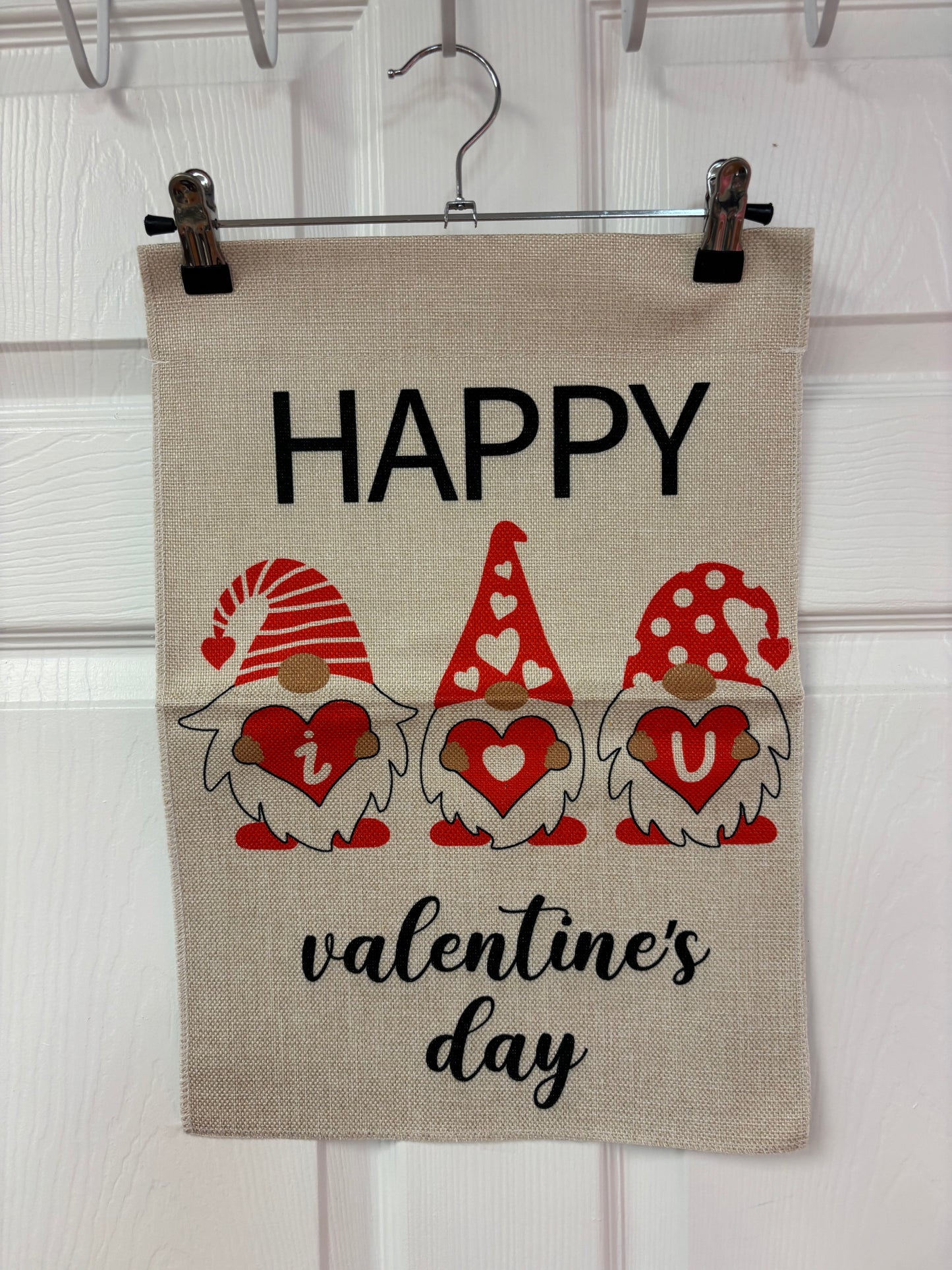 Burlap Valentine Garden Flags