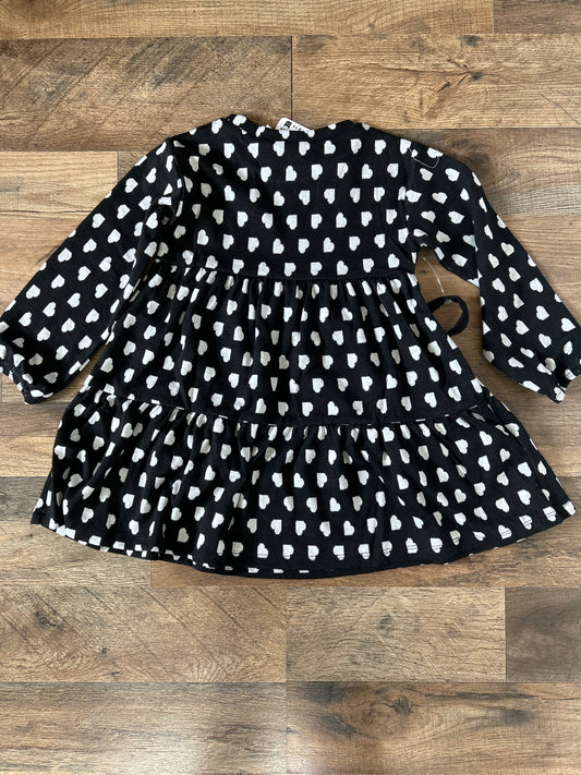 May-Girls Black and White Heart Dress (JKA)