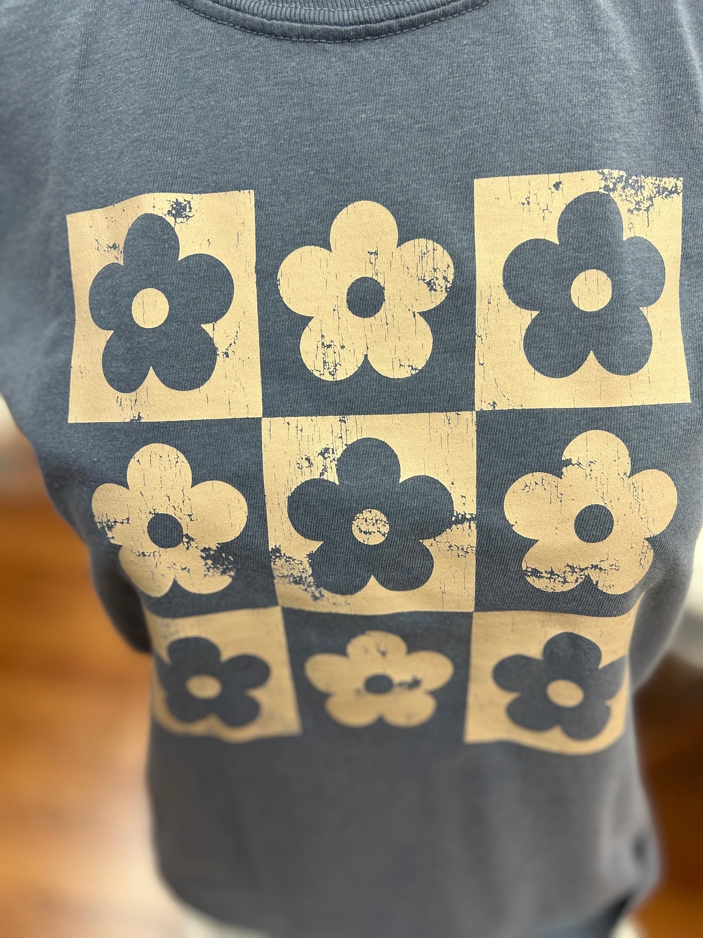 Girls Blue Daisy Tee