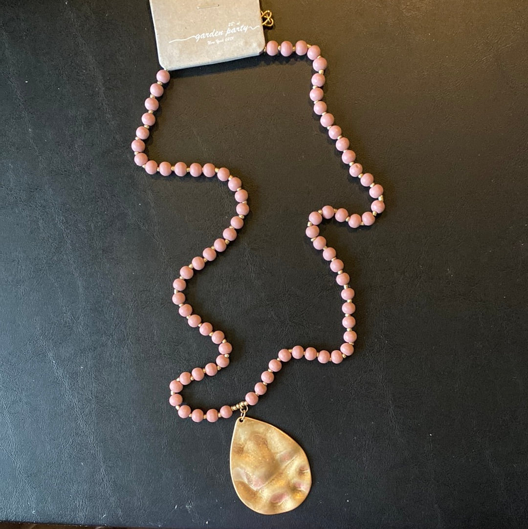 MK - Clay Bead and Gold Necklace (Gina B’s)