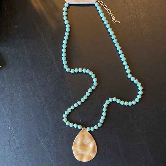 MK - Clay Bead and Gold Necklace (Gina B’s)