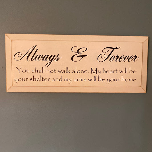 SC - Always & Forever Wood Sign (Gina B’s)