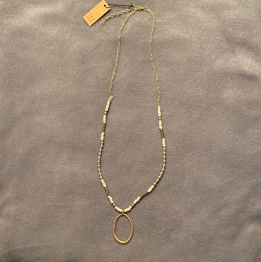 Joy - 29” Bead and Gold Necklace (Gina B’s)