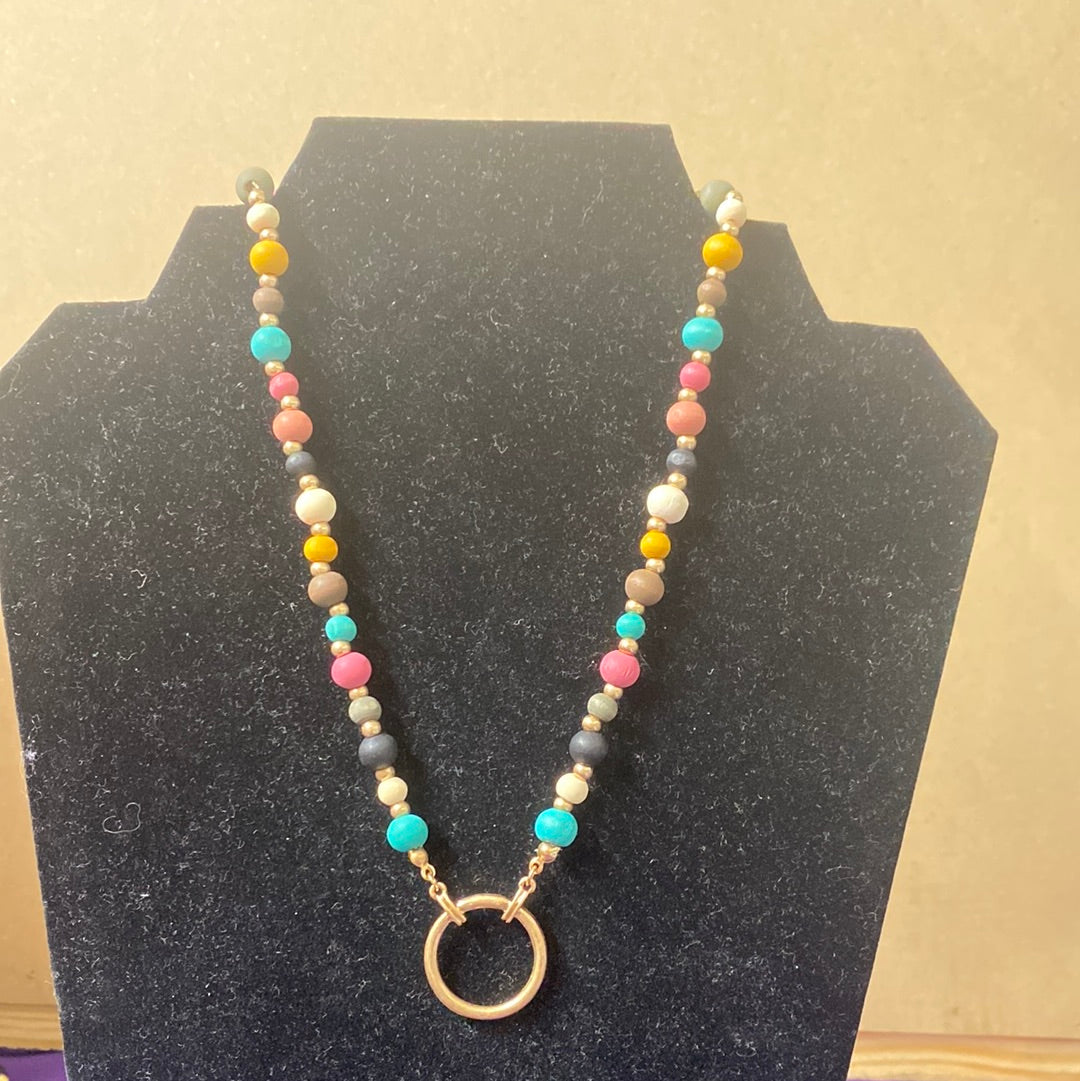MK - Multi Color Clay Bead Necklace (Gina B’s)